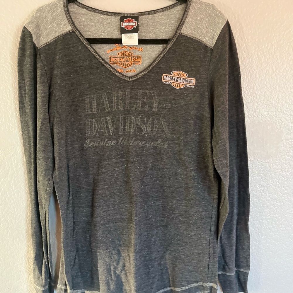 Harley-Davidson Charcoal V-Neck Shirt